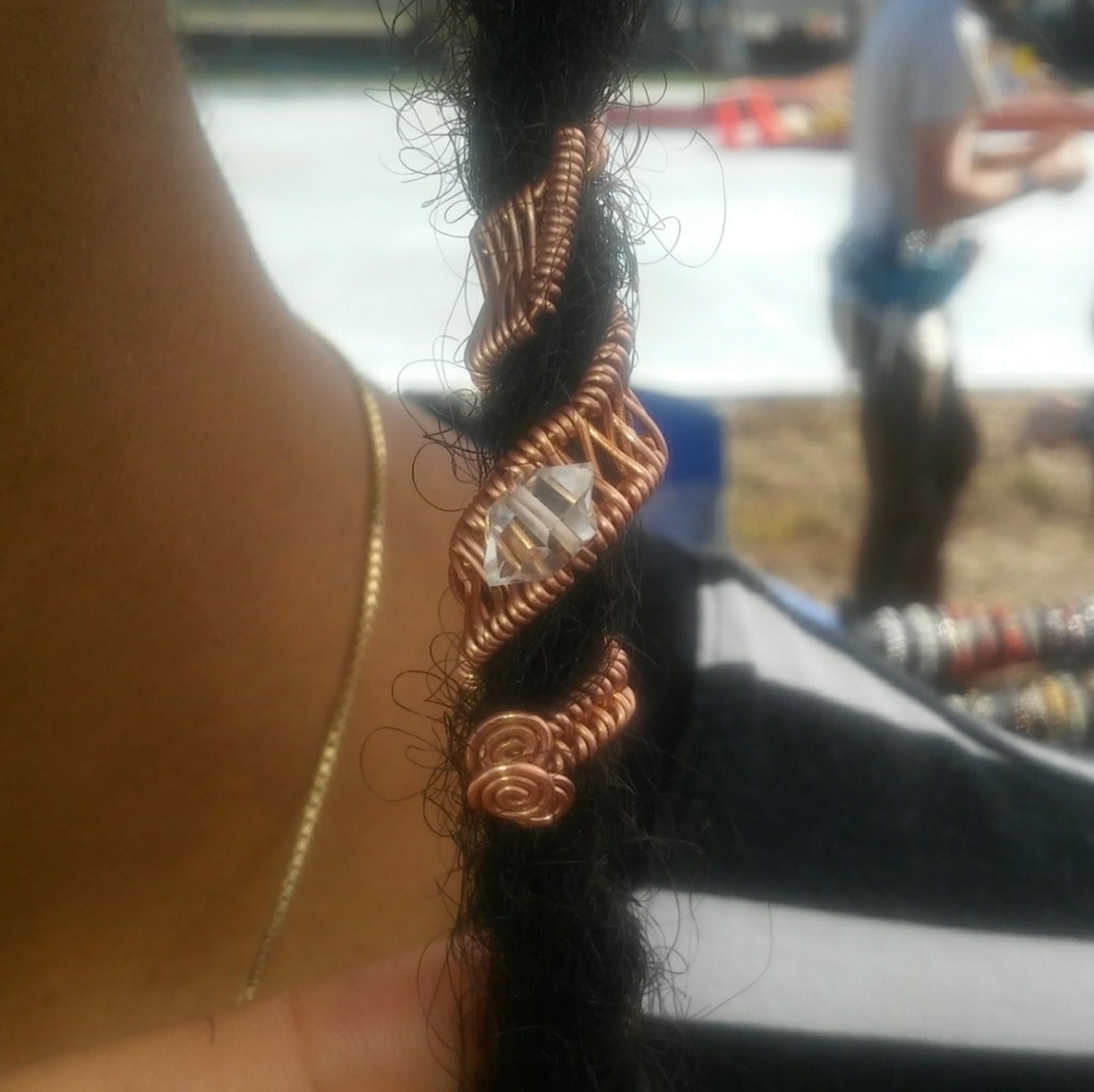 CUSTOM Wire Wrapped Crystal DREAD Cuff Bead